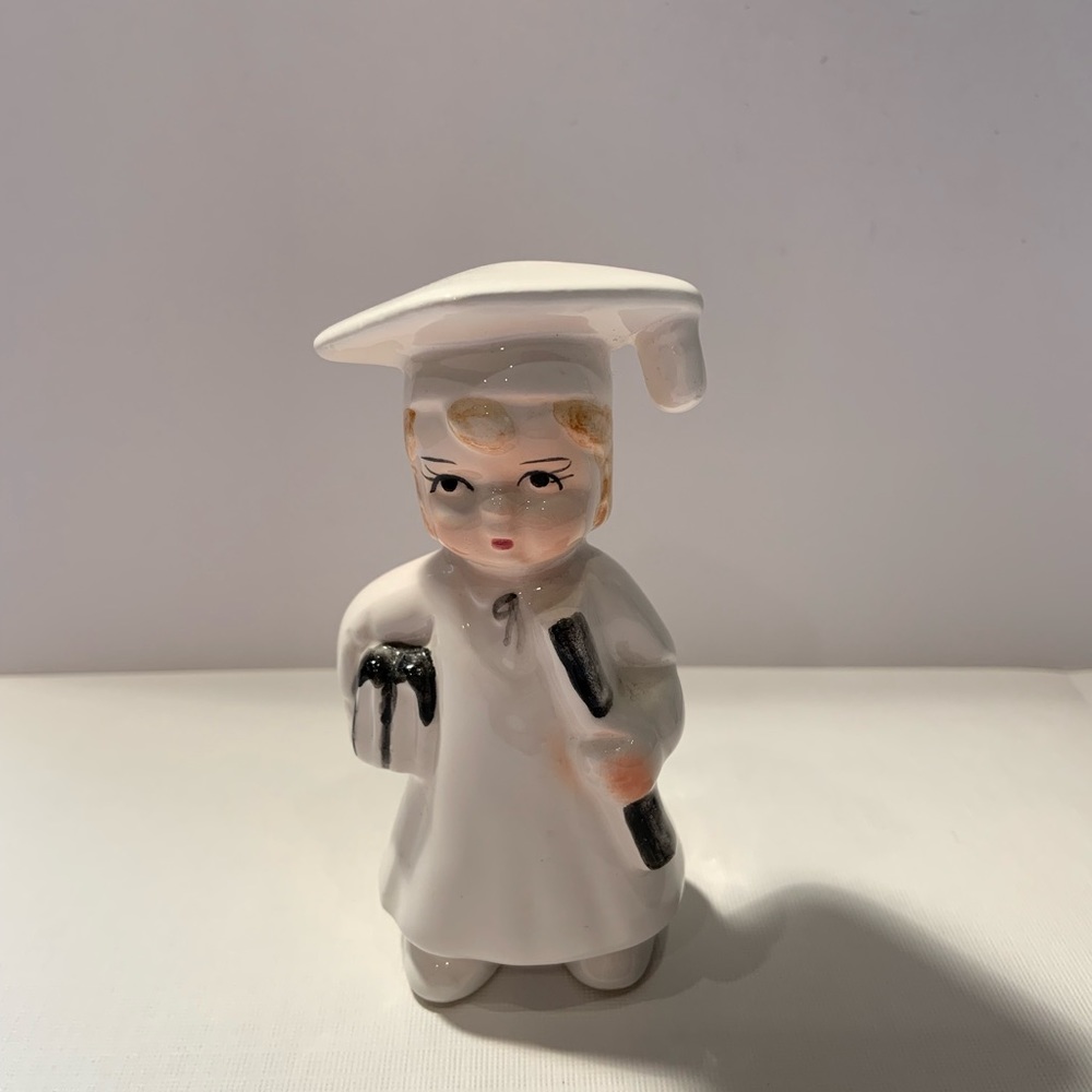 Vintage Graduation Girl Figurine